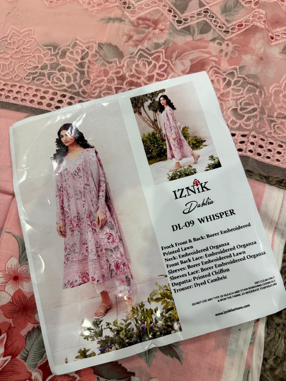 Iznik DL-09 - Unstitched - Dahlia Summer Collection by Iznik 2024 MASTER REPLICA