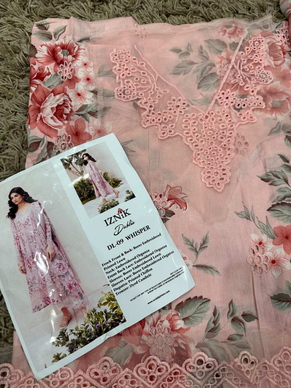 Iznik DL-09 - Unstitched - Dahlia Summer Collection by Iznik 2024 MASTER REPLICA