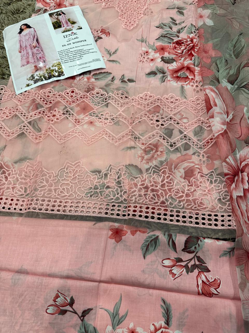 Iznik DL-09 - Unstitched - Dahlia Summer Collection by Iznik 2024 MASTER REPLICA