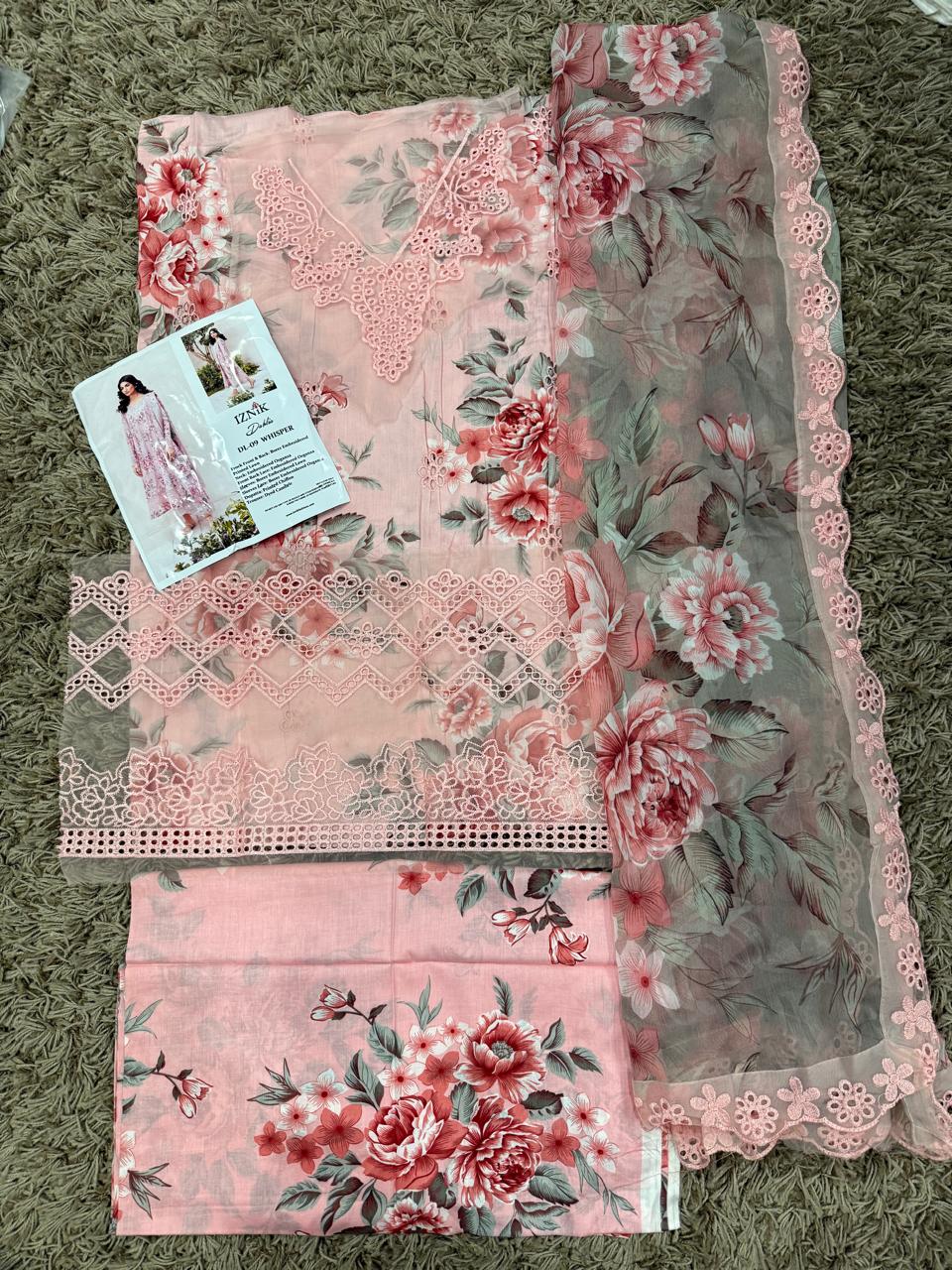 Iznik DL-09 - Unstitched - Dahlia Summer Collection by Iznik 2024 MASTER REPLICA