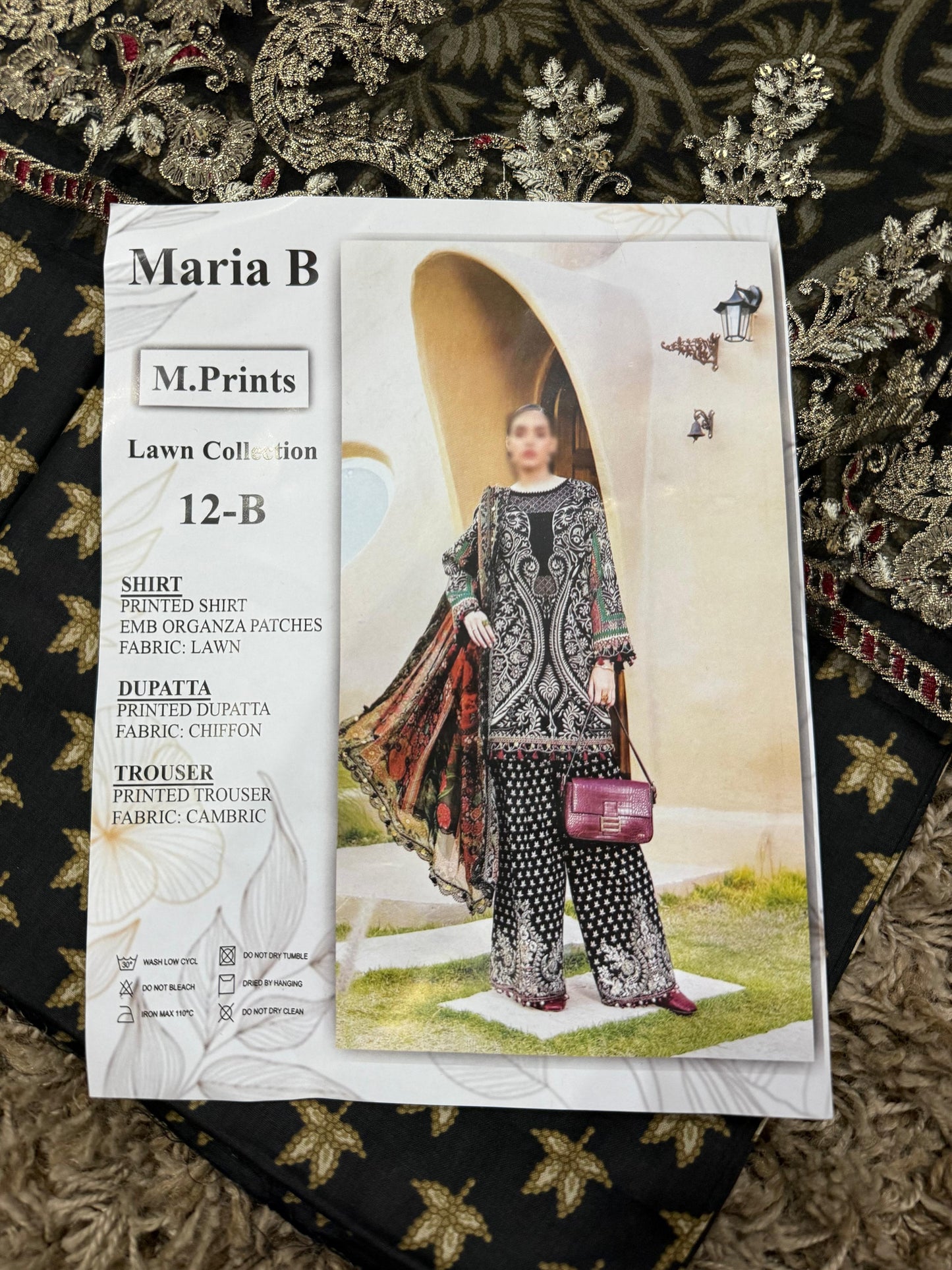 MARIA.B 3 Piece Unstitched Printed Lawn Suit Master Replica