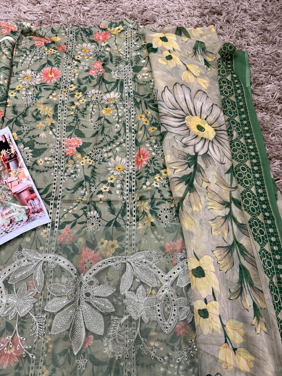 MARIA B Mprints Unstitched Lawn Collection 2025 | Spring Summer | 8B MASTER REPLICA
