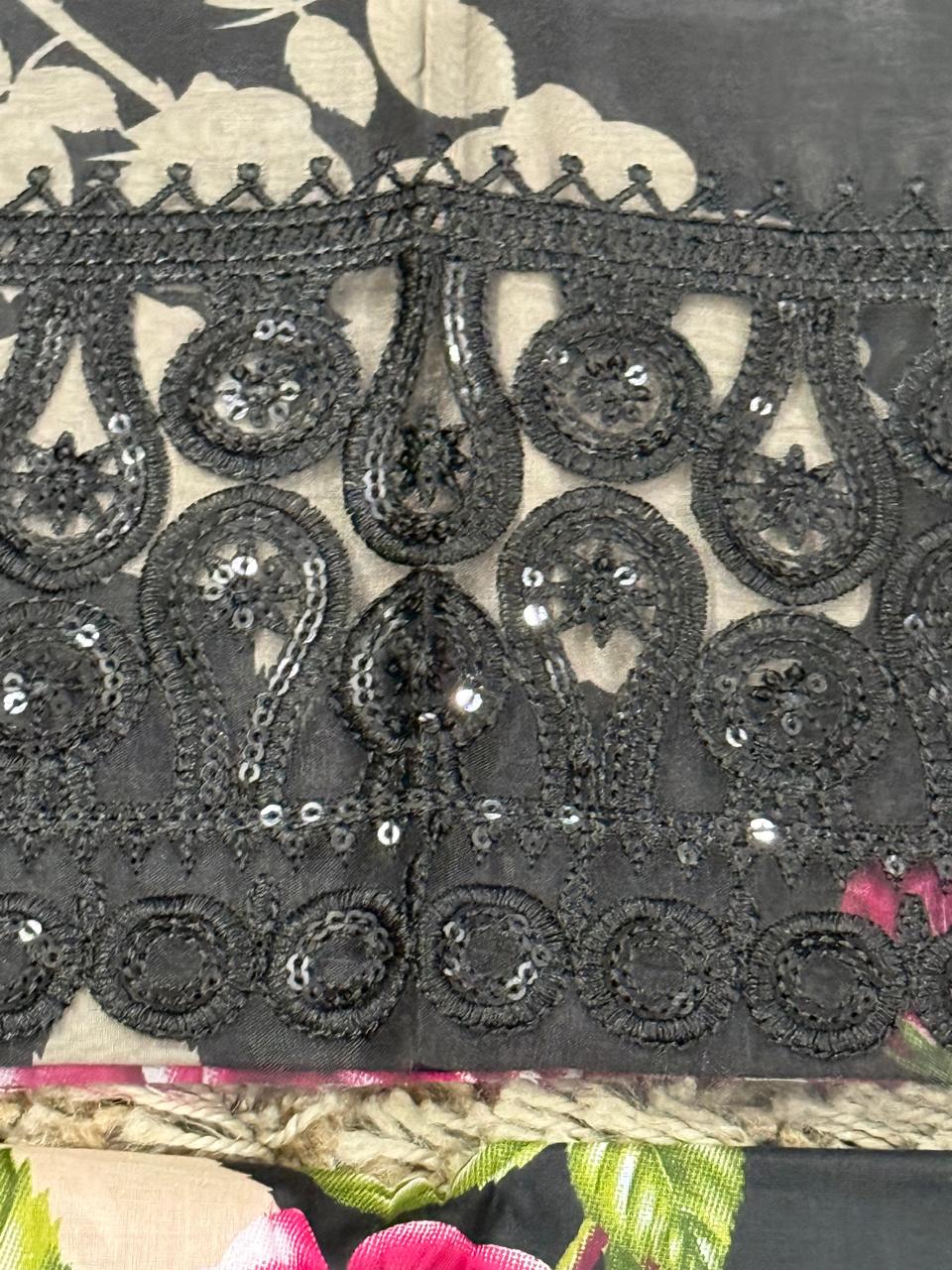 Baroque Luxury Lawn Embroidered Collection 3 Pc Unstitched