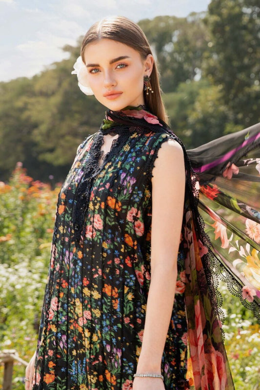 MARIA B Mprints Unstitched Lawn Collection 2025 | Spring Summer | 7B MASTER REPLICA