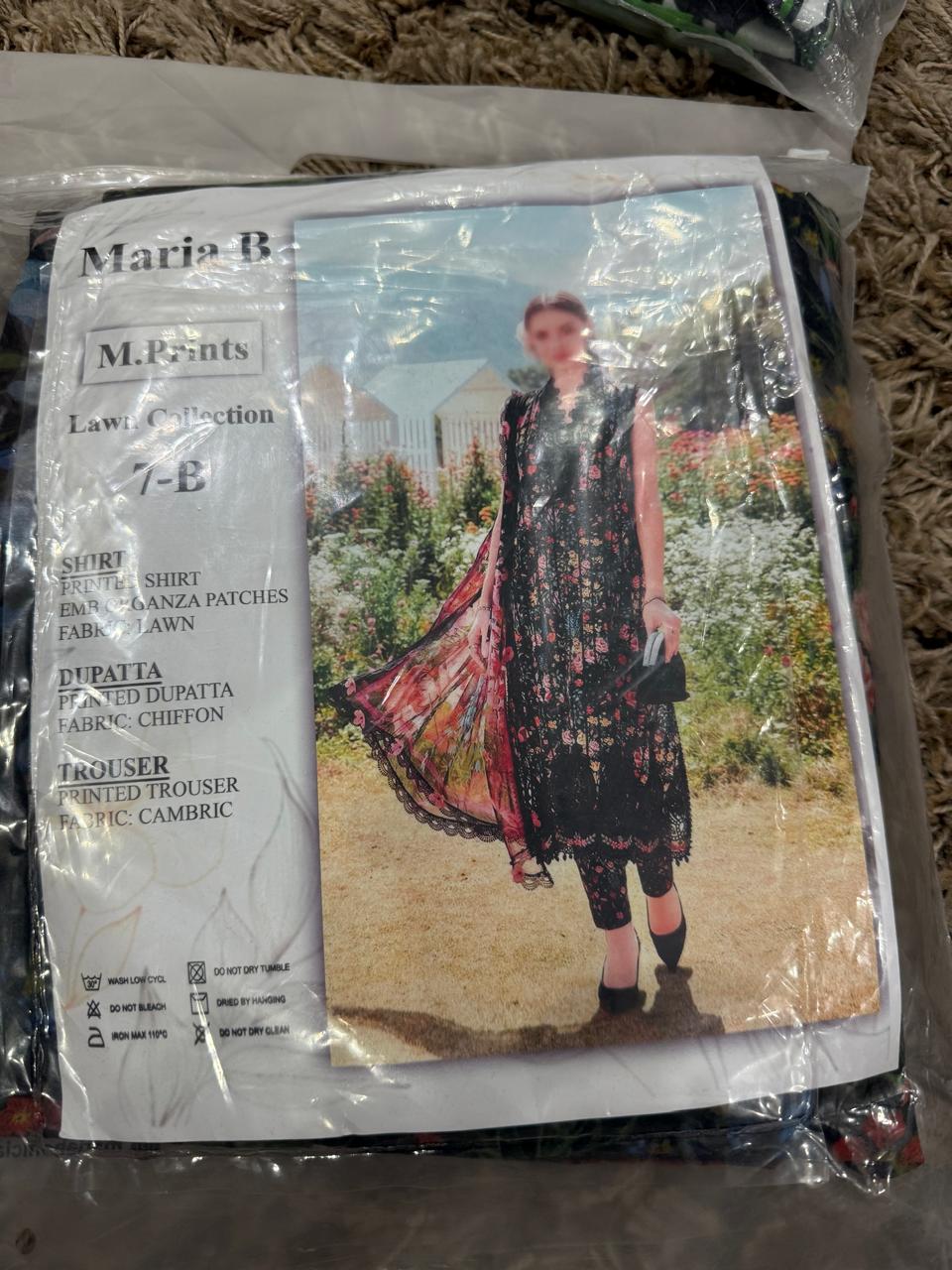MARIA B Mprints Unstitched Lawn Collection 2025 | Spring Summer | 7B MASTER REPLICA