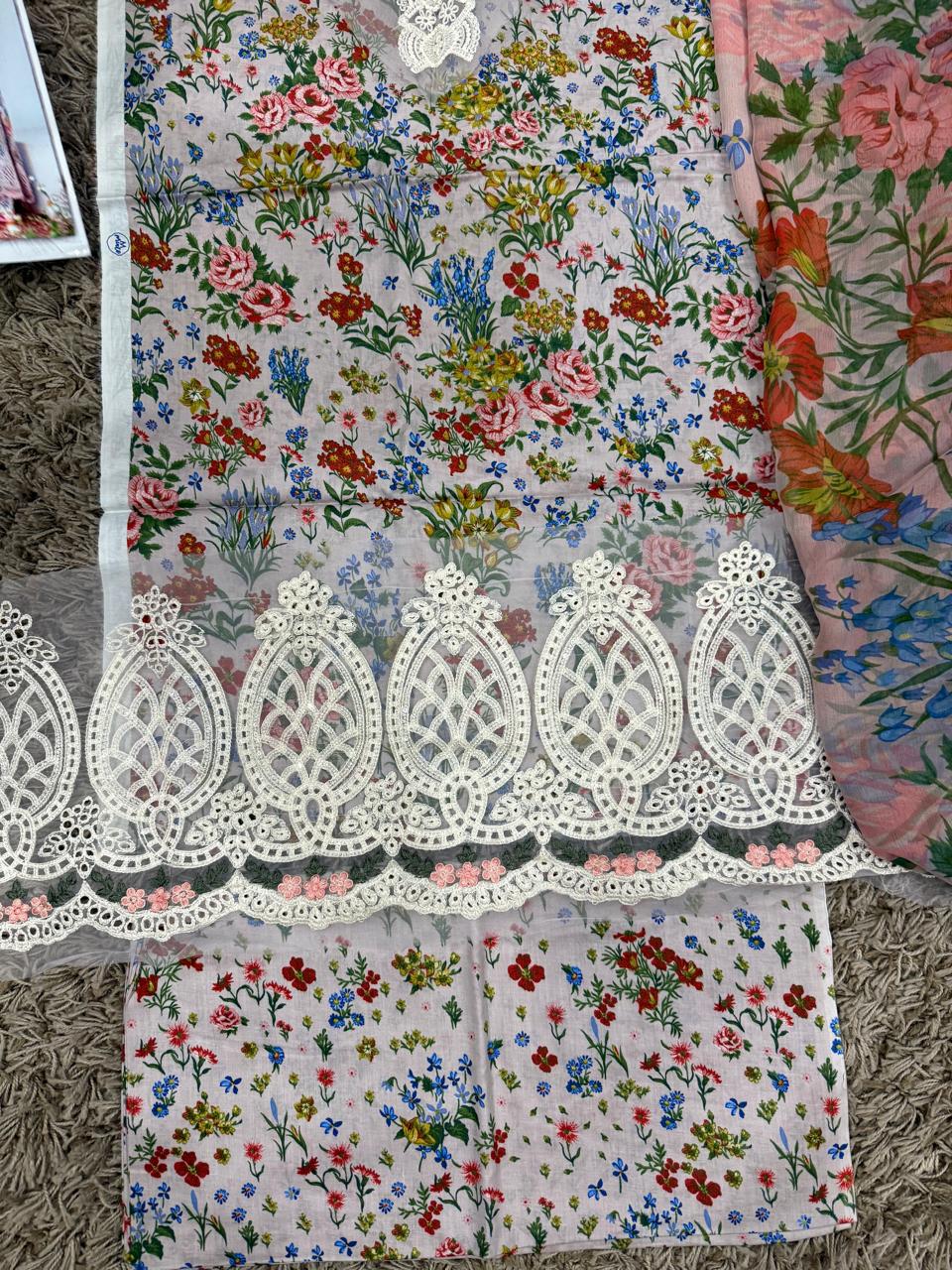 M Prints by Maria B Embroidered Suits Unstitched 3 Piece 7A ***Master replica***