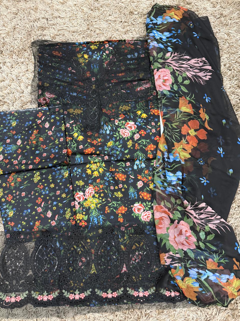 MARIA B Mprints Unstitched Lawn Collection 2025 | Spring Summer | 7B MASTER REPLICA