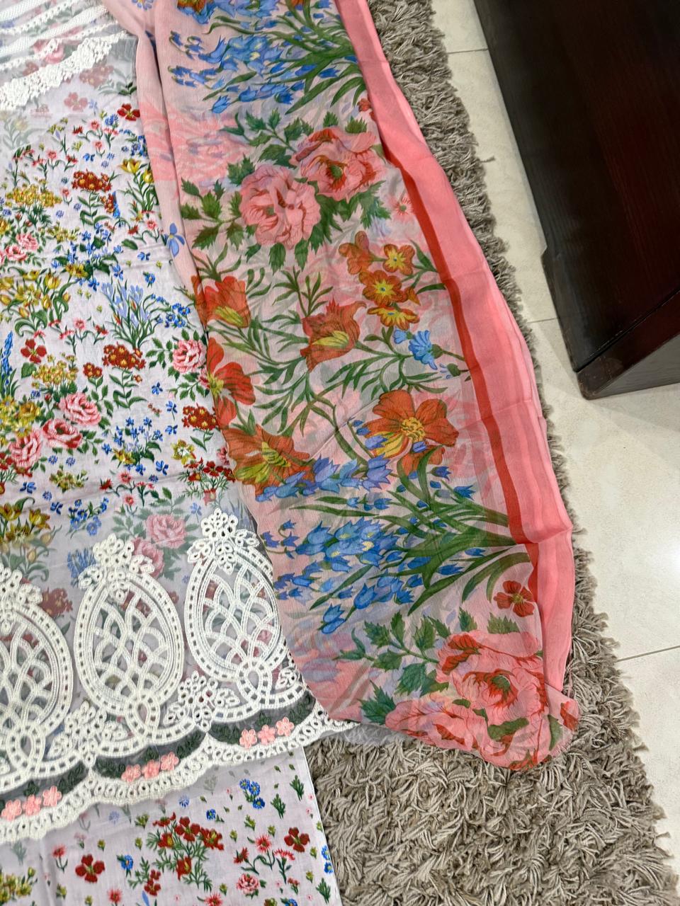 M Prints by Maria B Embroidered Suits Unstitched 3 Piece 7A ***Master replica***