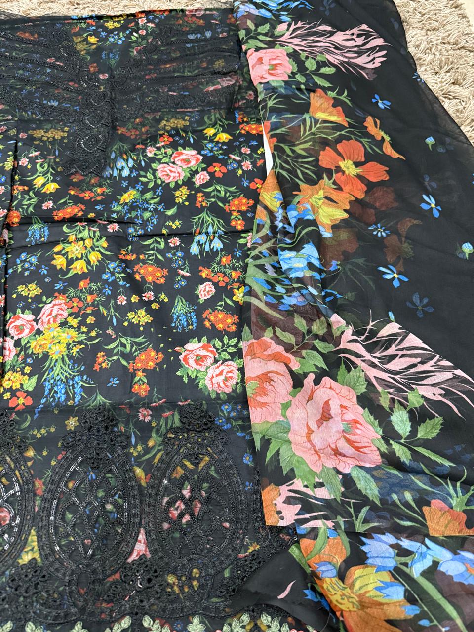 MARIA B Mprints Unstitched Lawn Collection 2025 | Spring Summer | 7B MASTER REPLICA