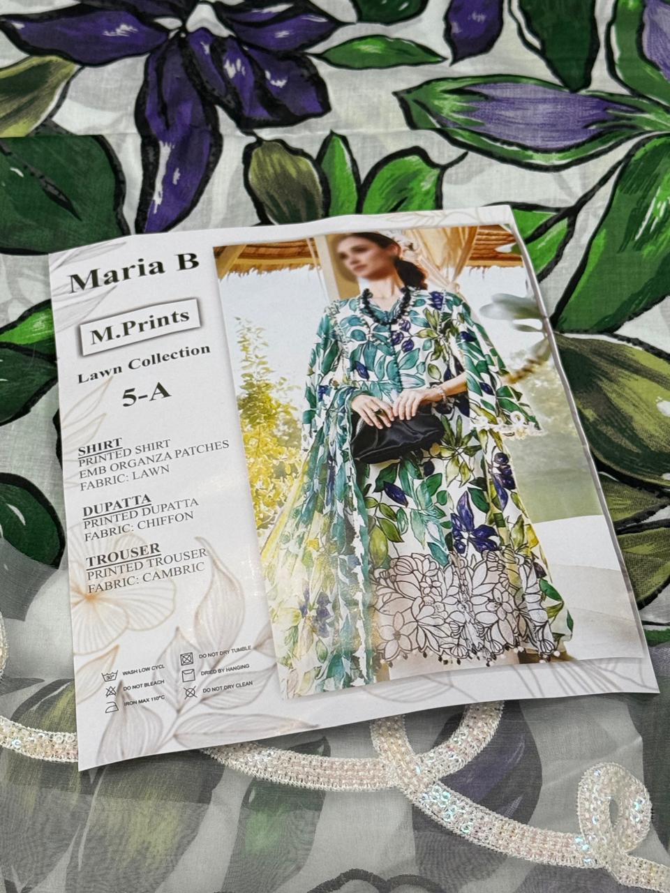 MARIA B Mprints Unstitched Lawn Collection 2025 | Spring Summer | 5A MASTER REPLICA