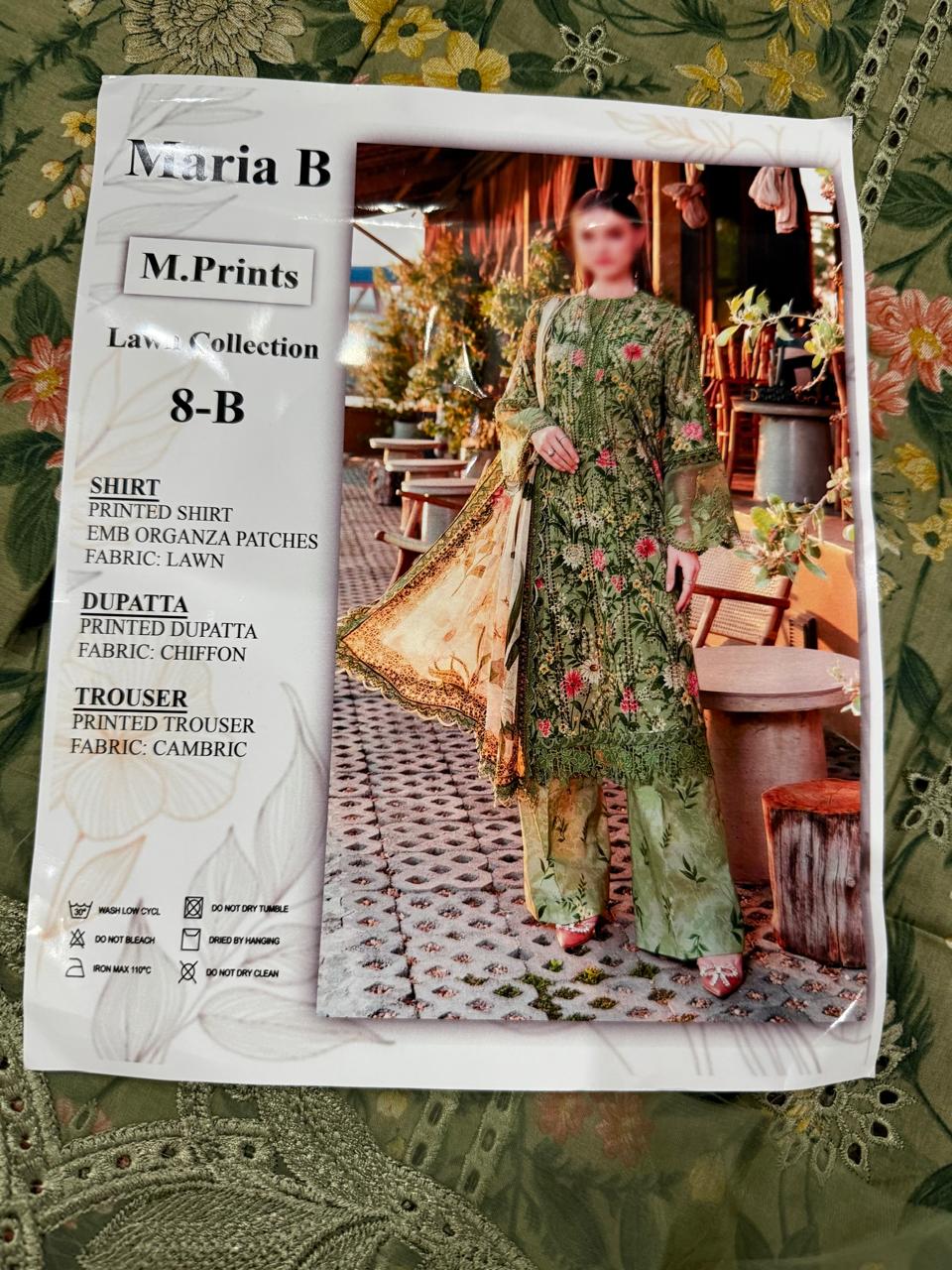 MARIA B Mprints Unstitched Lawn Collection 2025 | Spring Summer | 8B MASTER REPLICA